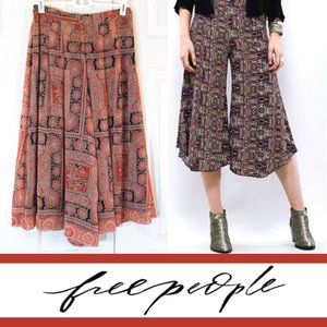 Free People | Block Printed Gaucho Style Pants
